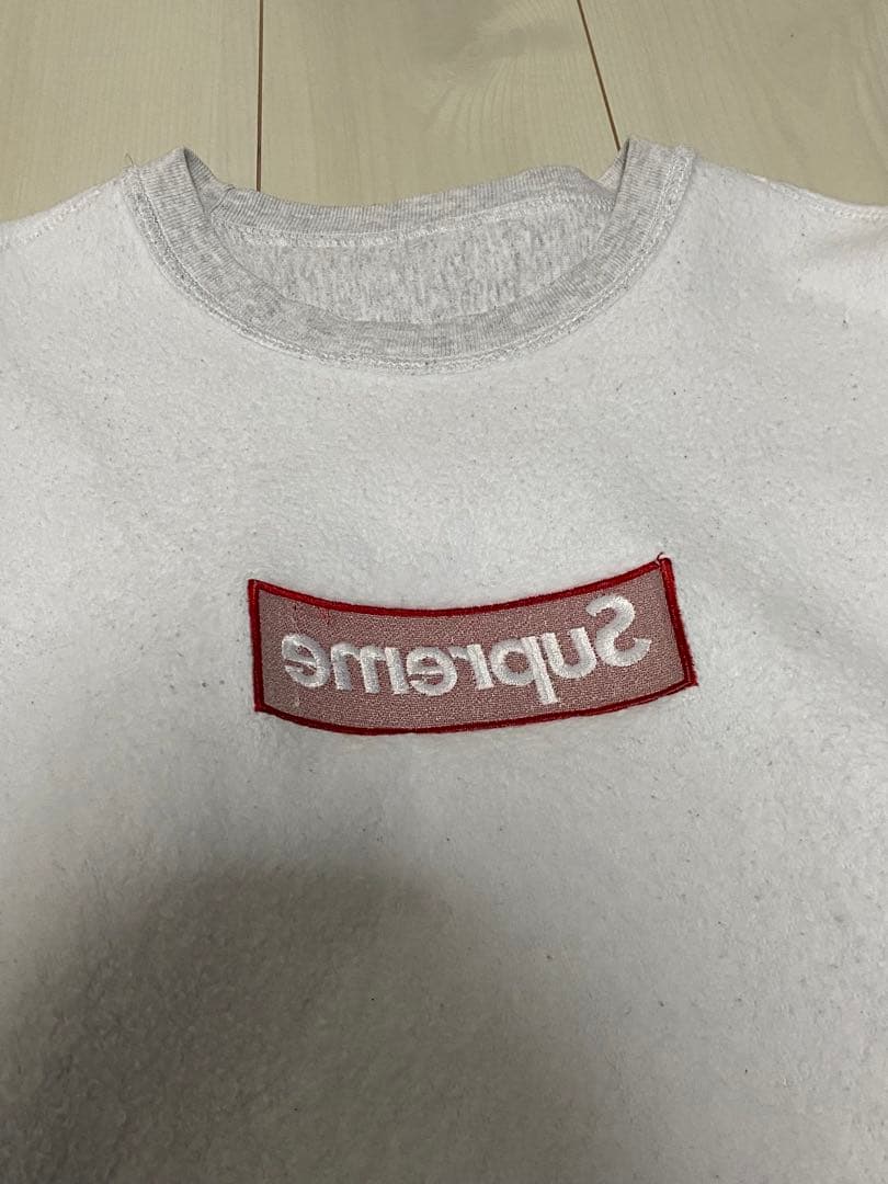 Ｌサイズ Supreme Box Logo Crewneck アッシュグレー