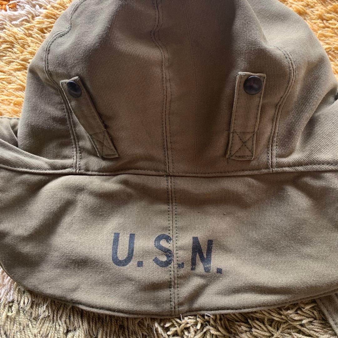 40s ビンテージ　NAVY デッキキャップ　大戦WW2 米軍