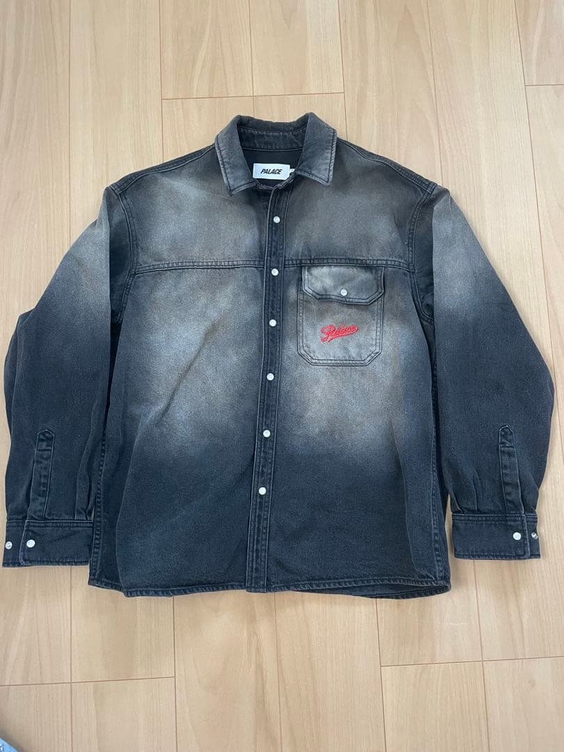 ジャケット・アウター palace SCRIPTY DENIM SHIRT SAND WASH M
