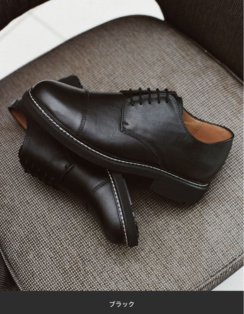 靴 wym GENUINE LEATHER PLAIN DERBY SHOES S