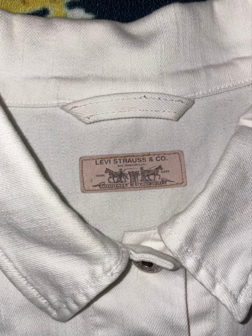levi's ホワイト　デニムジャケット　gジャン　swag fti
