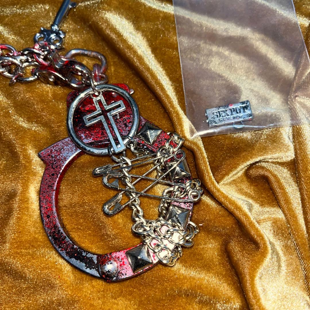 SEX POT セックスポット 手錠 ネックレス 十字架 ロック パンク