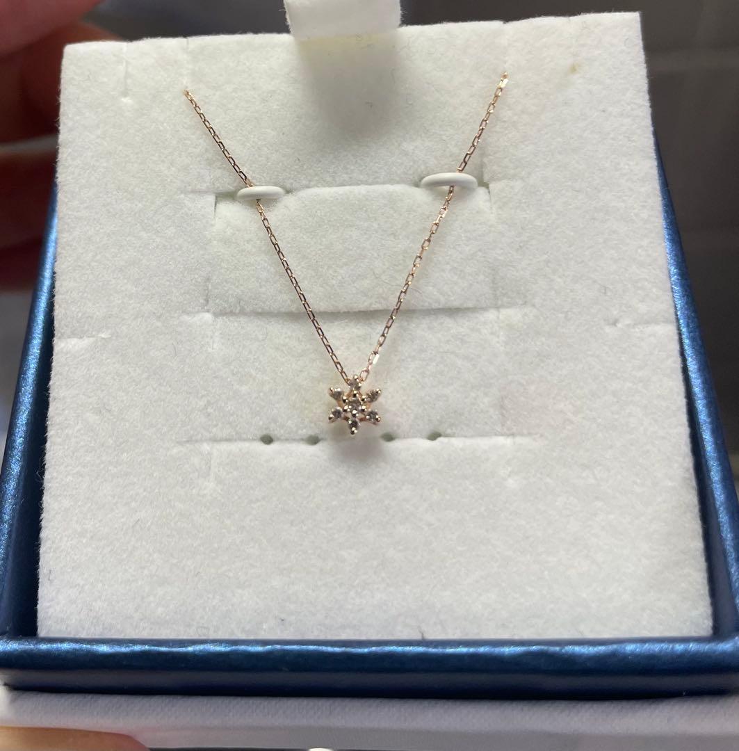 ヨンドシー　4°C 雪の結晶デザイン ネックレス K10ゴールド