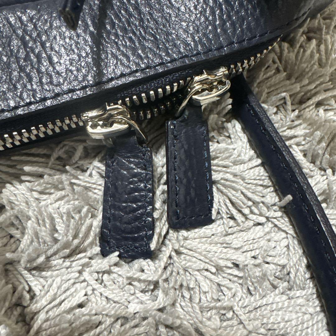 Rene ルネ 定番ハンドバッグ　ネイビー　ウォレット付き