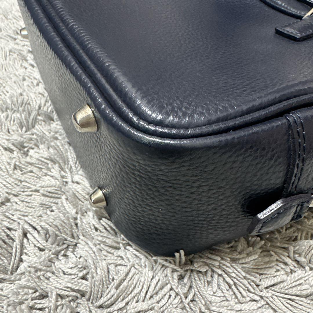 Rene ルネ 定番ハンドバッグ　ネイビー　ウォレット付き