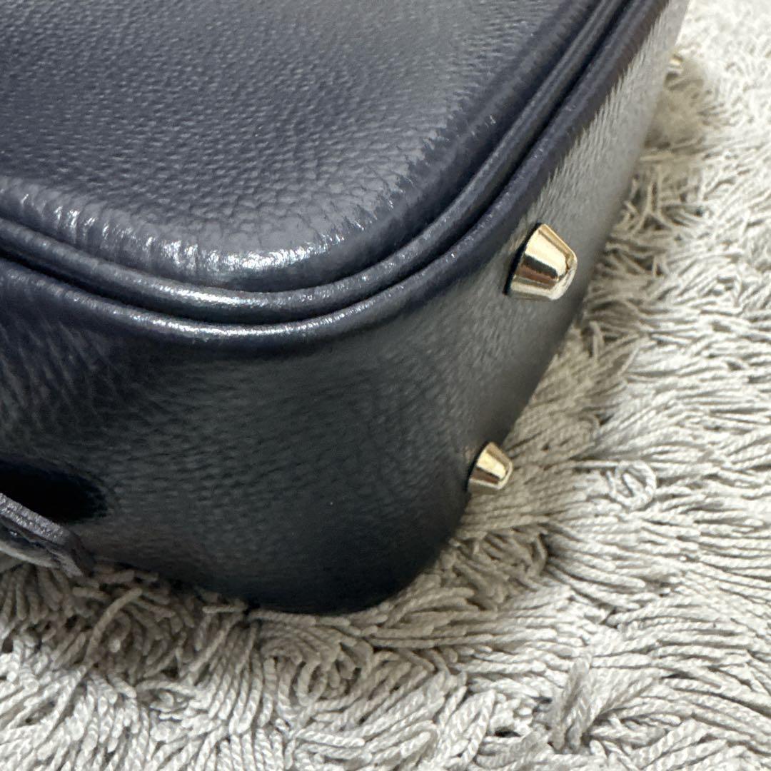 Rene ルネ 定番ハンドバッグ　ネイビー　ウォレット付き