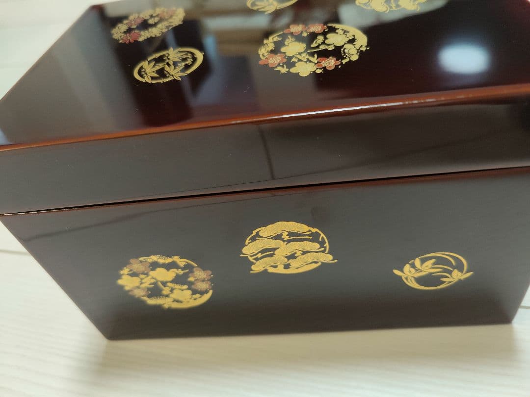 イ897 茶箱『能登輪島塗　漆塗蒔絵　茶箱揃　セット』茶道具　野点