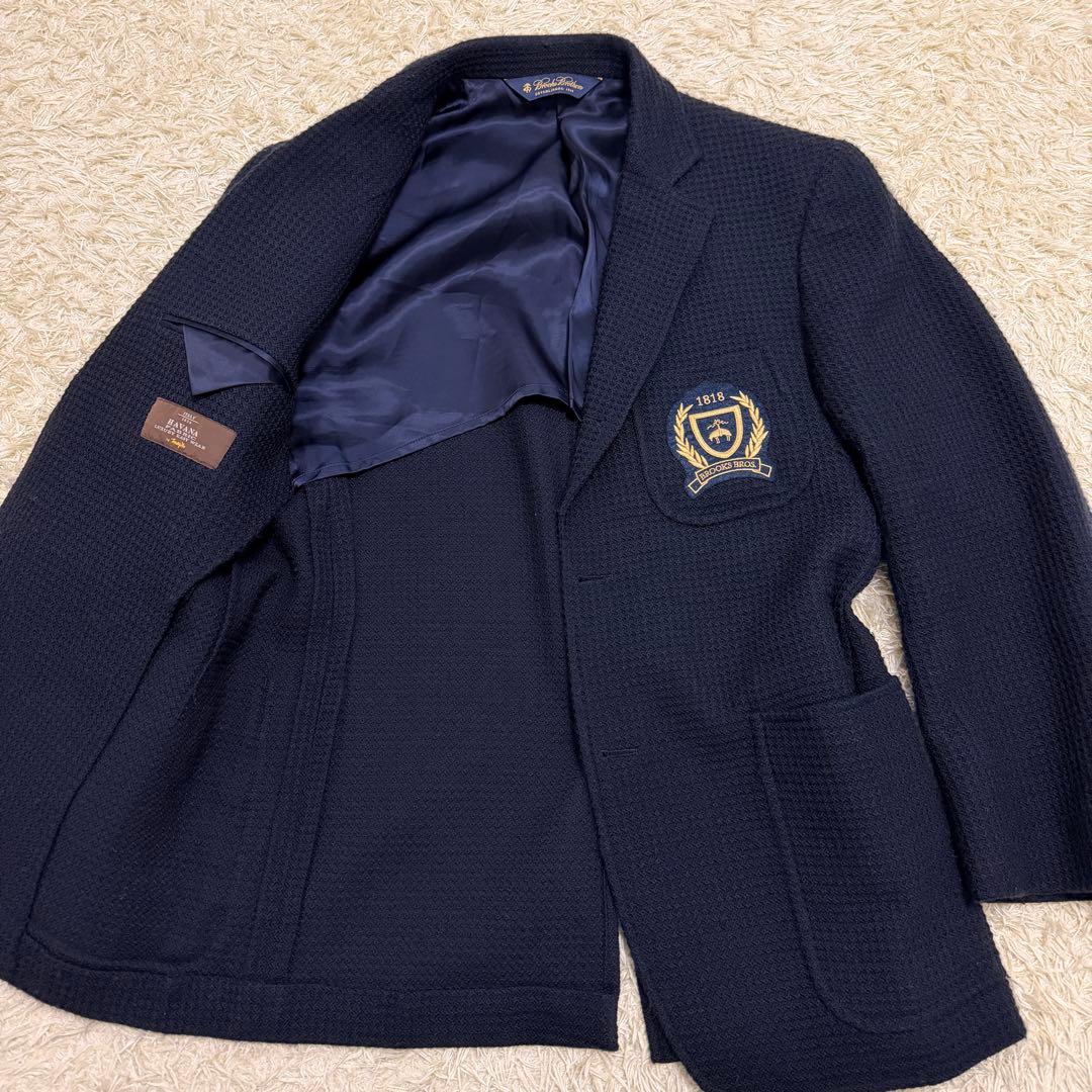 ブルックスブラザーズ　ネイビー　テーラードジャケット　アンコン　ワッペン