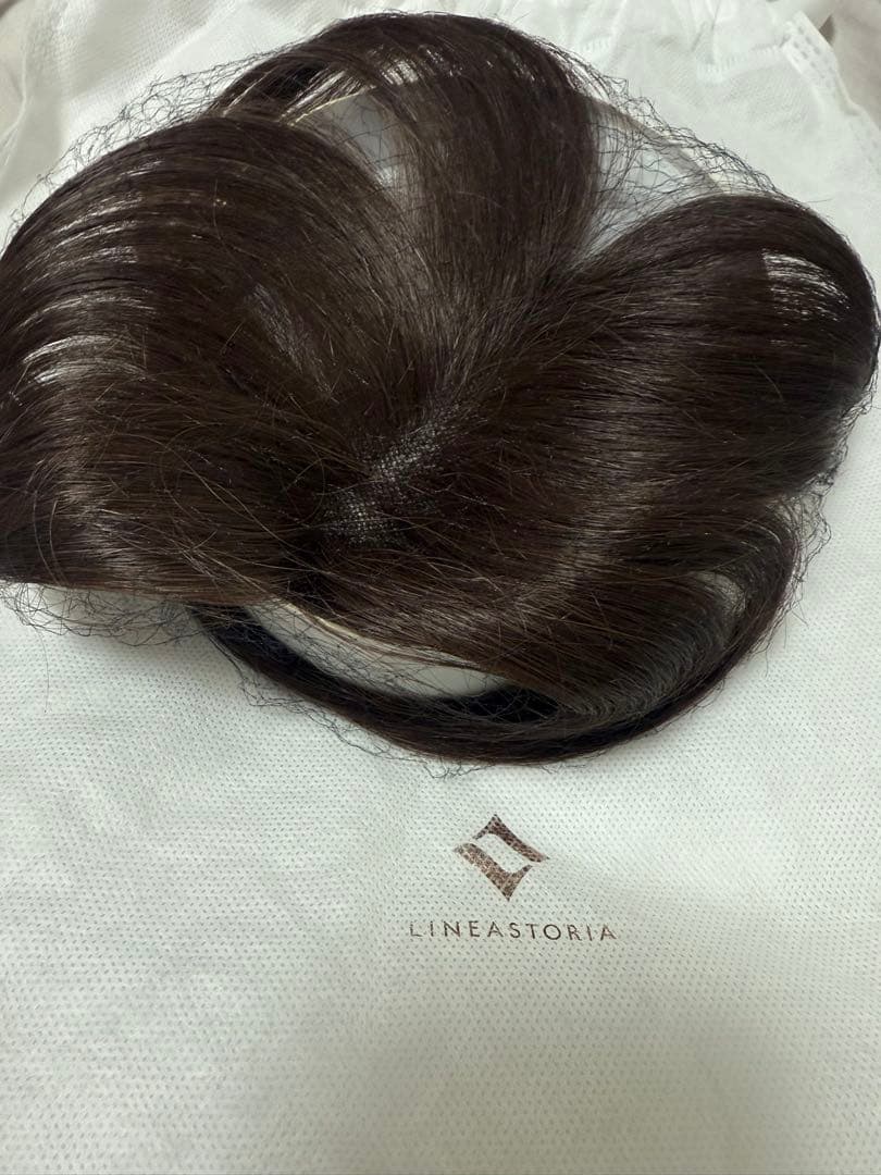 リネアストリア　総手植えトップカバーピース ストレート　天使のヘアピース