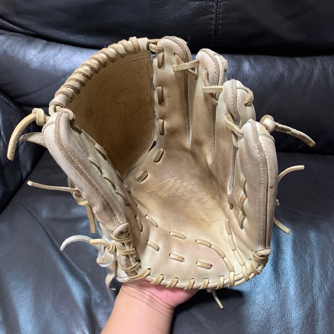 ミズノプロ 硬式投手用グローブ ブロンド　キャメル