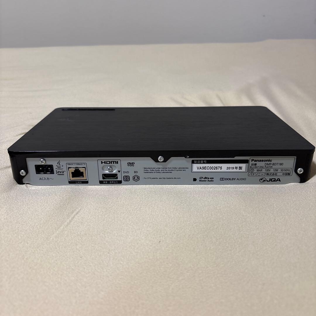 2019年製　パナソニック　ブルーレイプレイヤー　DMP-BDT180