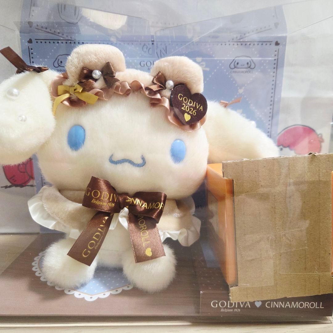 【新品】GODIVA シナモロール 2026 限定 ぬいぐるみ＆チョコ セット
