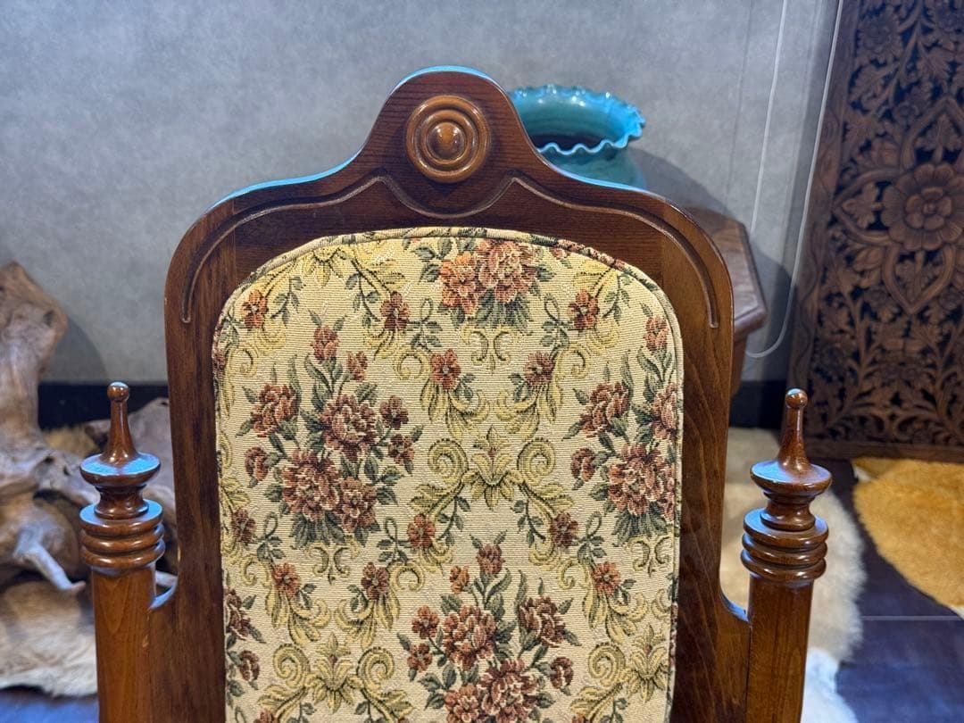 ロッキングチェア　ソファ　ゴブラン模様　アームチェア　ゆり椅子　ソファ　SZ