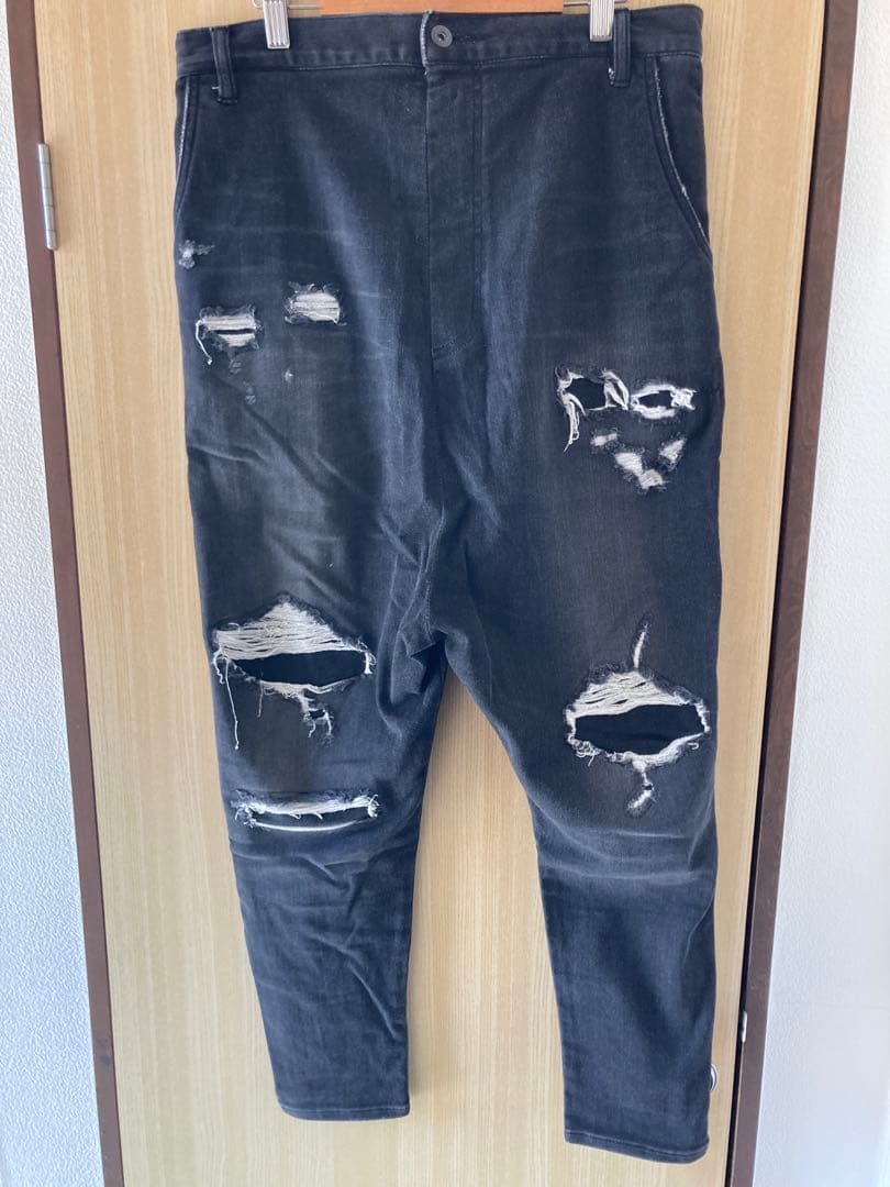 stof ストフ ブラック ダメージ サルエルパンツ