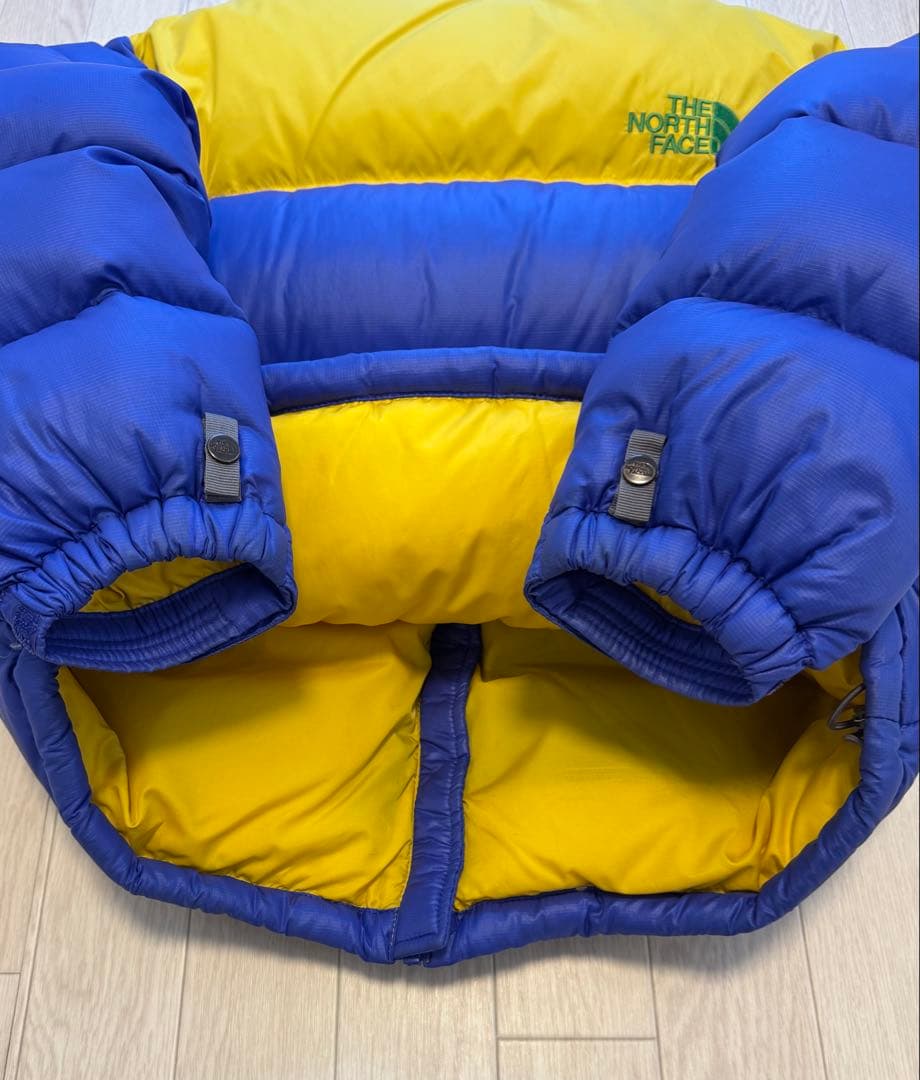 値下げ！THE NORTH FACE ダウンジャケット 青/黄