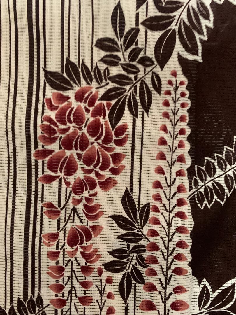 ◆最高級【綿絽浴衣】藤花の古典涼しゆかた◆着物としても着用可◆古典花柄浴衣★新品