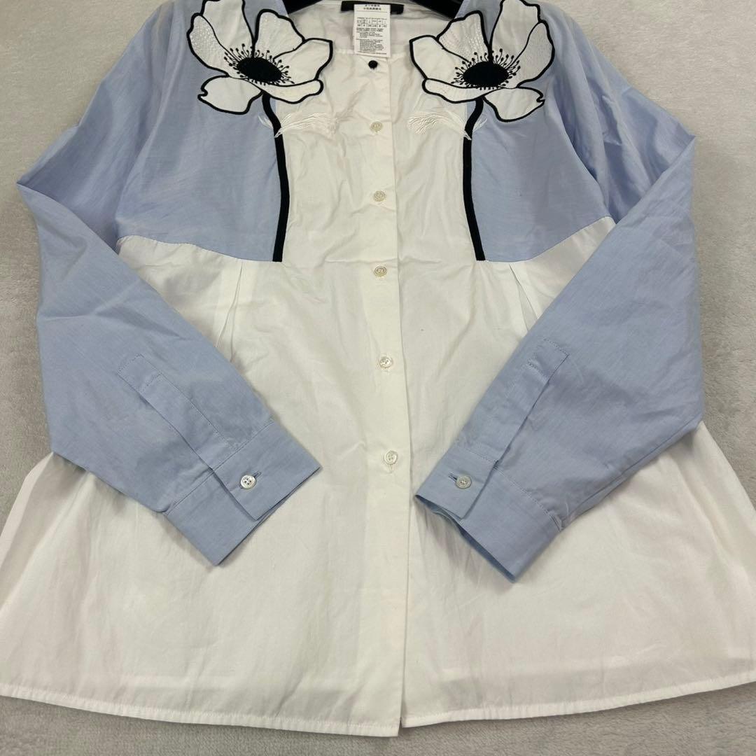 K737 M ウィークエンドマックスマーラ 花柄刺繍 シャツ レディース