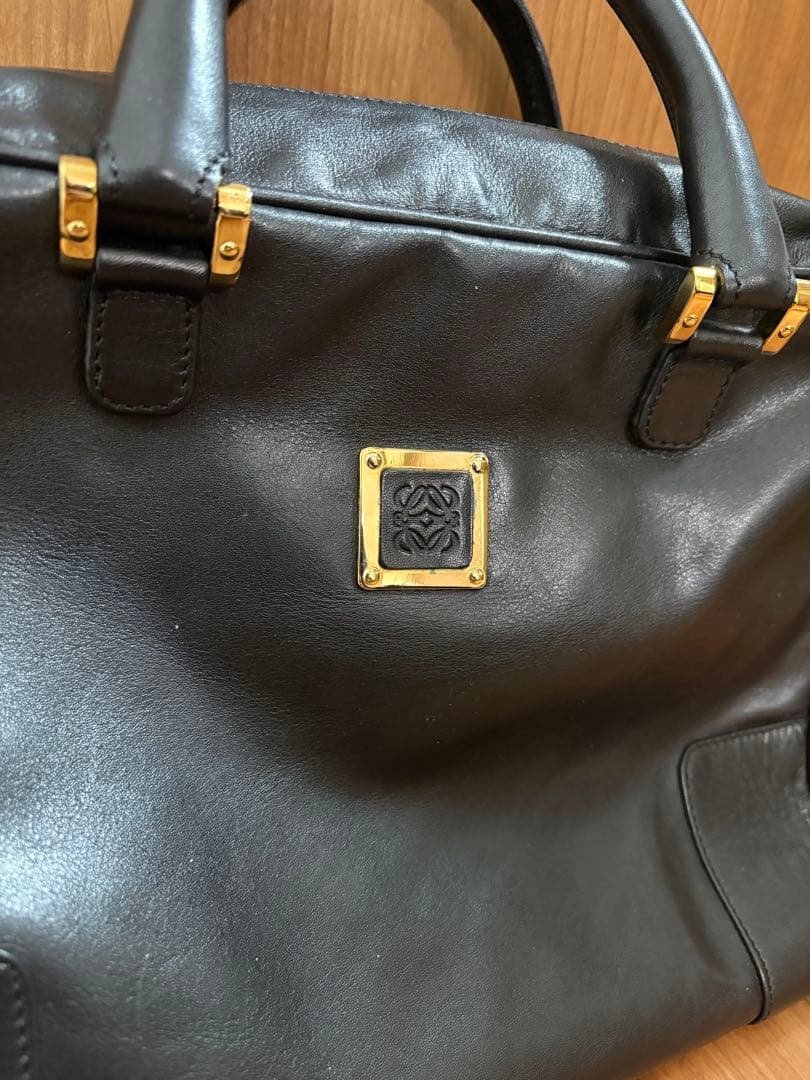 LOEWE アナグラム ビジネスバッグ トートバッグ ブラック レザー