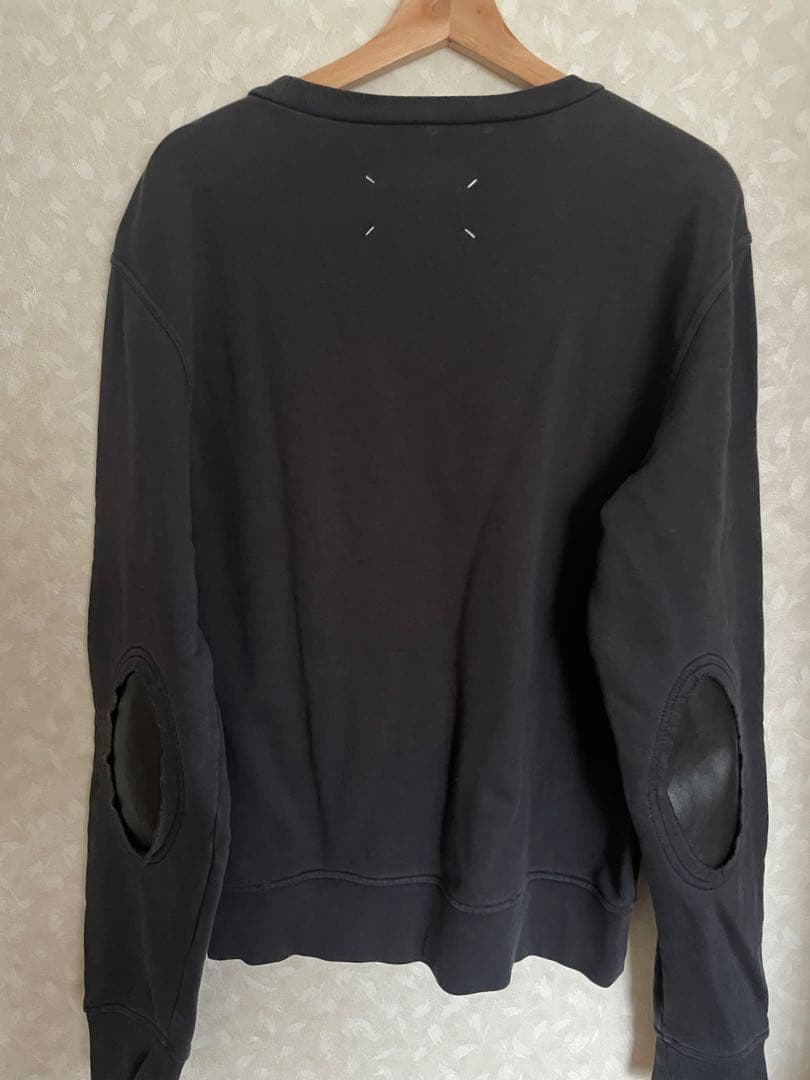 maison margiela エルボーパッチ スウェット ブラック