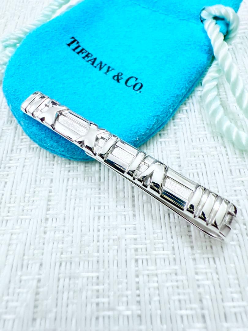 ティファニー　アトラス　925 ロゴ ネクタイピン　タイピン 研磨洗浄済み　美品