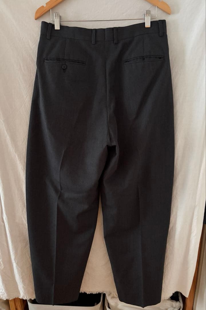 お値下げ！LOEFF ウールギャバ ボンタントラウザー ブラック サイズ2