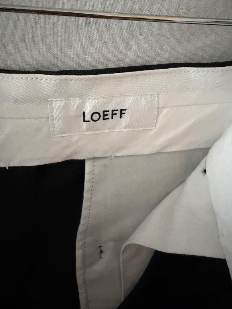 お値下げ！LOEFF ウールギャバ ボンタントラウザー ブラック サイズ2