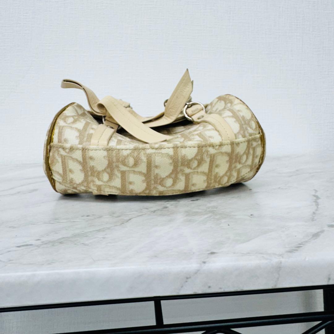 ✨Dior✨ディオール✨CD✨トロッター柄✨ベージュ✨リボン✨ハンドバッグ✨