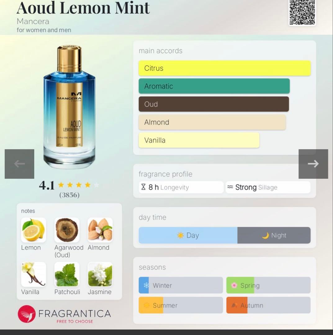 その他 MANCERA Aoud Lemon Mint 120ml EDP
