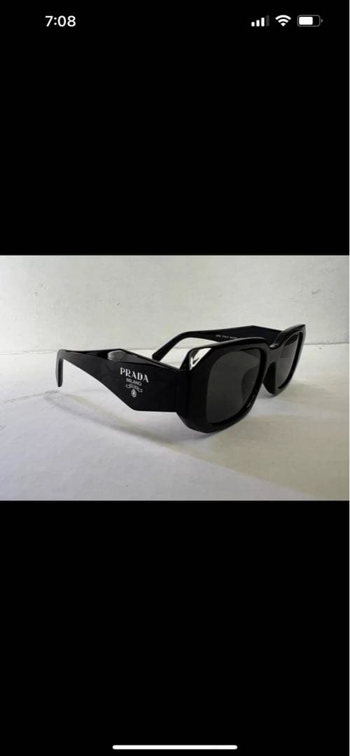 PRADA ブラック サングラス 多角形フレーム