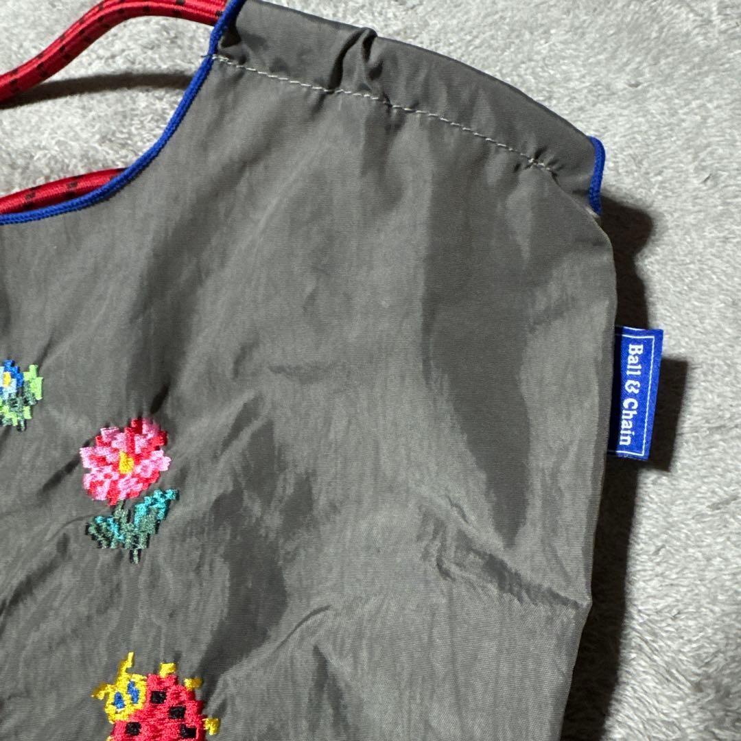 【えね】ボールアンドチェーン　フェイラー　エコバッグ　グレー　Mサイズ