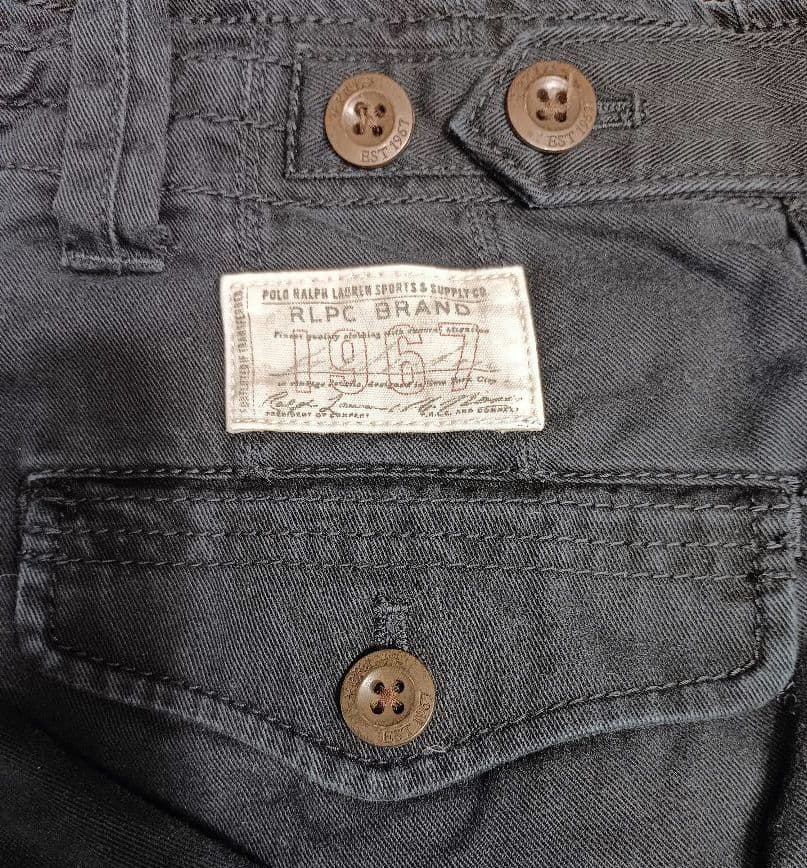 90s【ポロ ラルフローレン】 パラシュート カーゴパンツ ブラック y2k