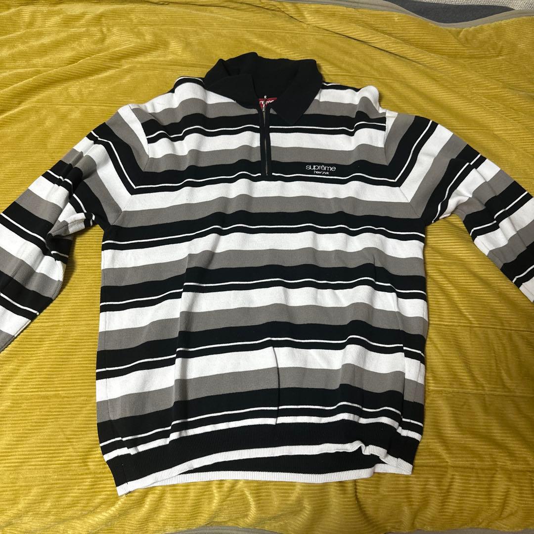 supreme ストライプ ハーフジップ トレーナー