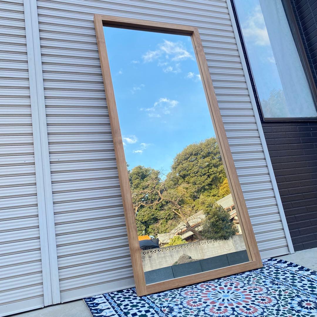 無垢材 Ethnicraft コンラン　チーク　全身　鏡　姿見　大型　ミラー