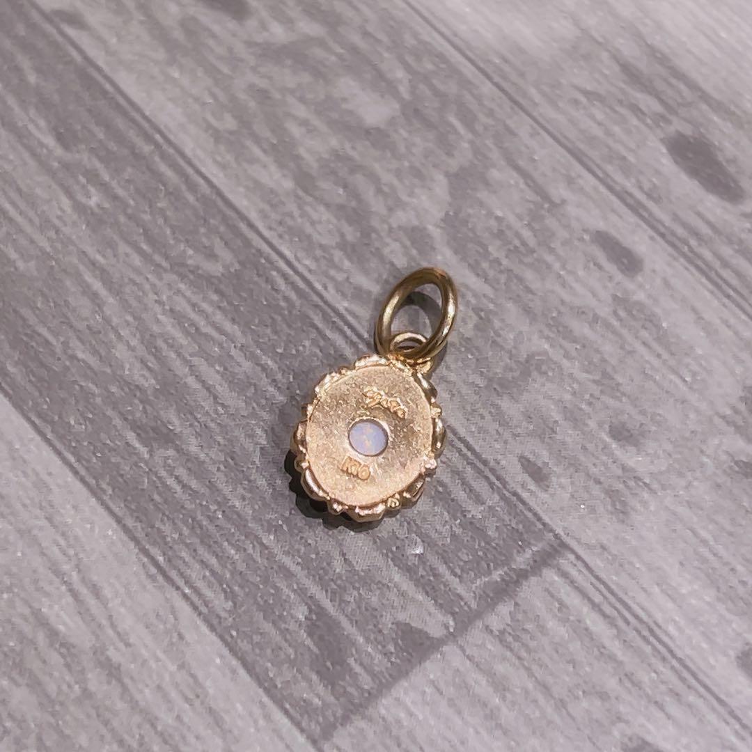 アガット　オパール　ペンダントトップ　ネックレス　k10 ゴールド　agete