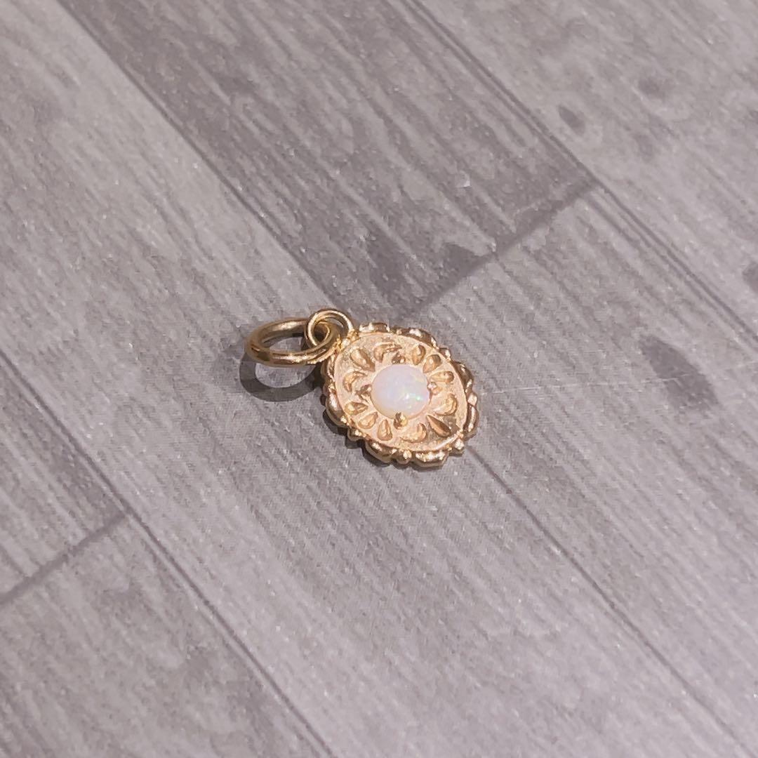 アガット　オパール　ペンダントトップ　ネックレス　k10 ゴールド　agete