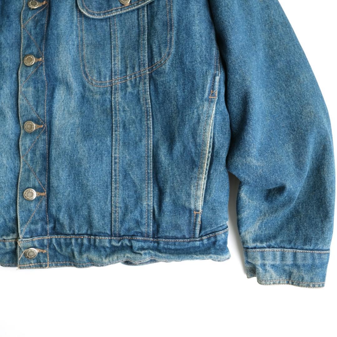 Wrangler　90s 襟コーデュロイ 裏ボアデニムジャケット 青 XL.