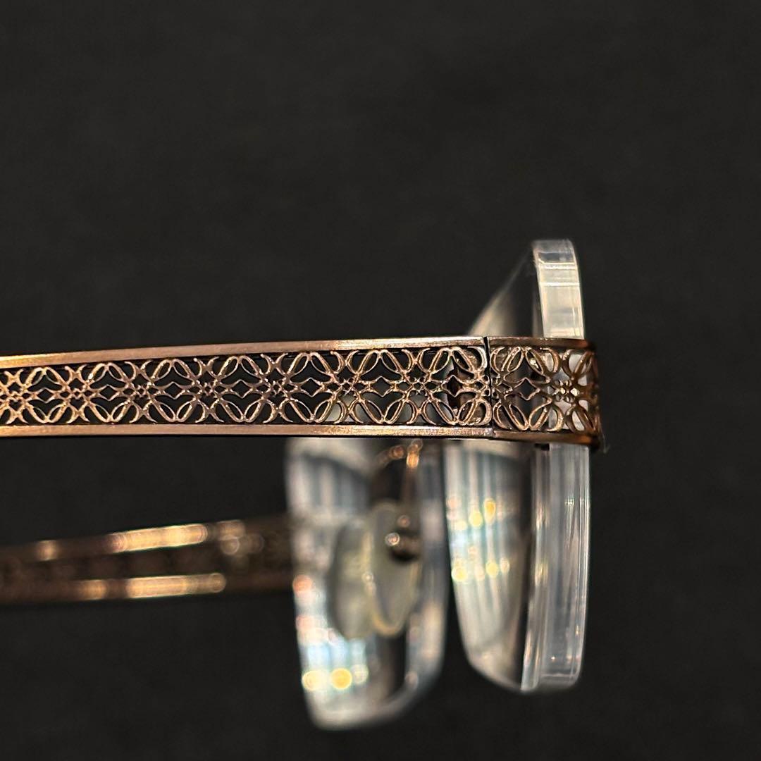 LOEWE サングラス アナグラム ツーポイント リムレス 度入り 男女兼用