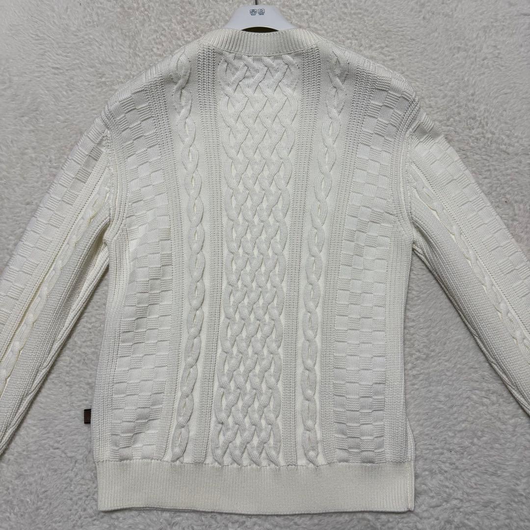 極美品！現行！ルイヴィトン ダミエ ケーブルニット セーター プルオーバー