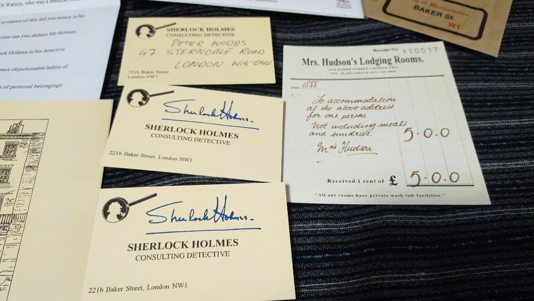 シャーロック・ホームズ全集&ロンドン現地購入葉書他