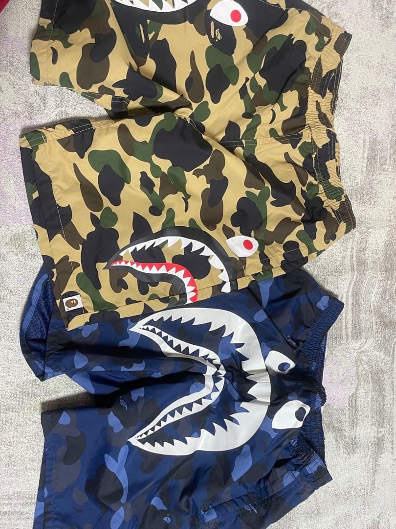 2点セット A BATHING APE パンツ ショートパンツ ハーフパンツ