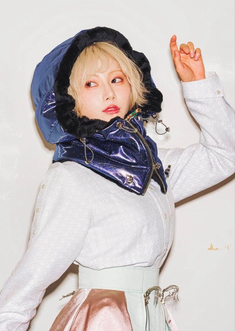 《最終値下》hazamaネックウォーマーパープルアンノウンネックウォーマー