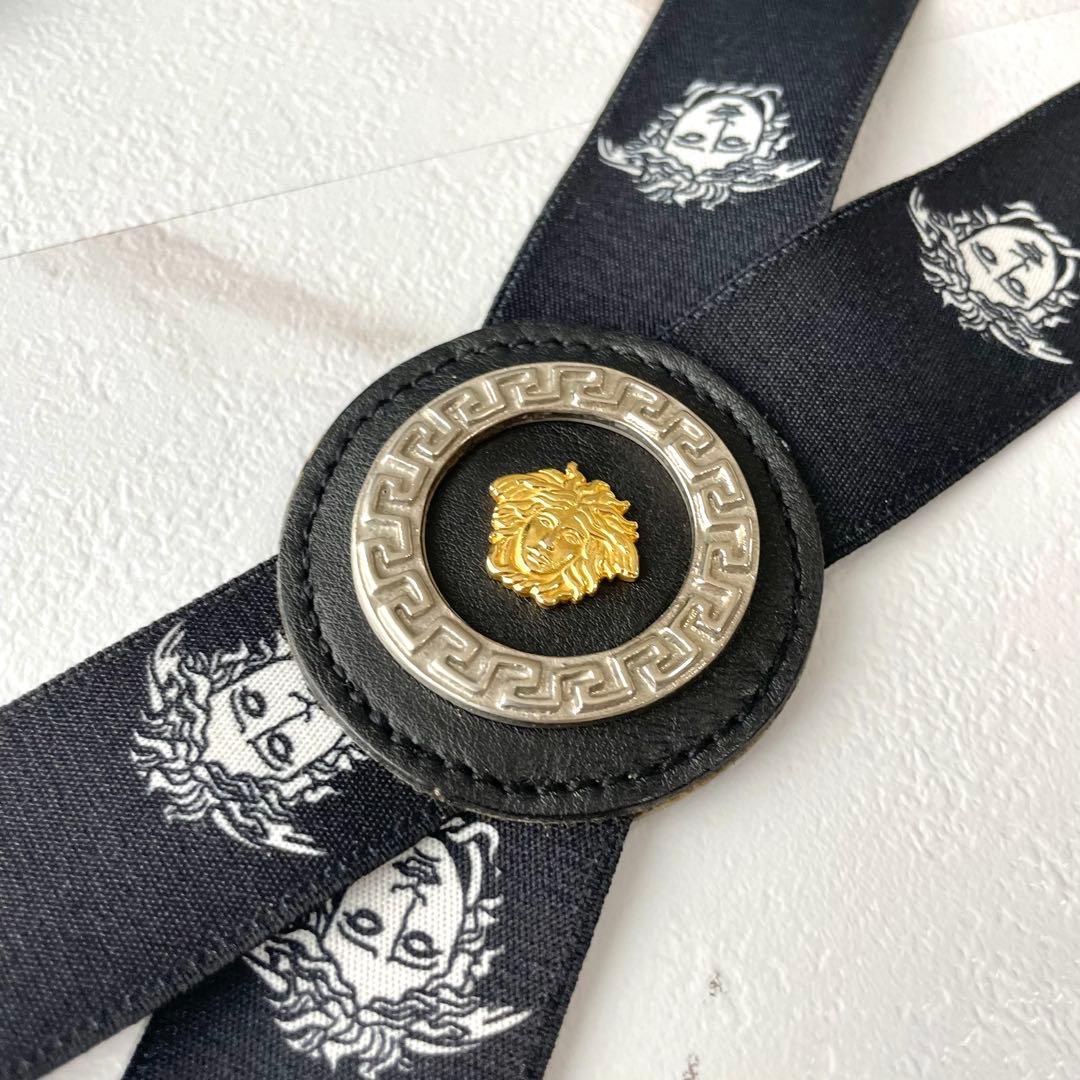 入手困難✨ ヴェルサーチ サスペンダー メデューサ メンズ カジュアル ブラック