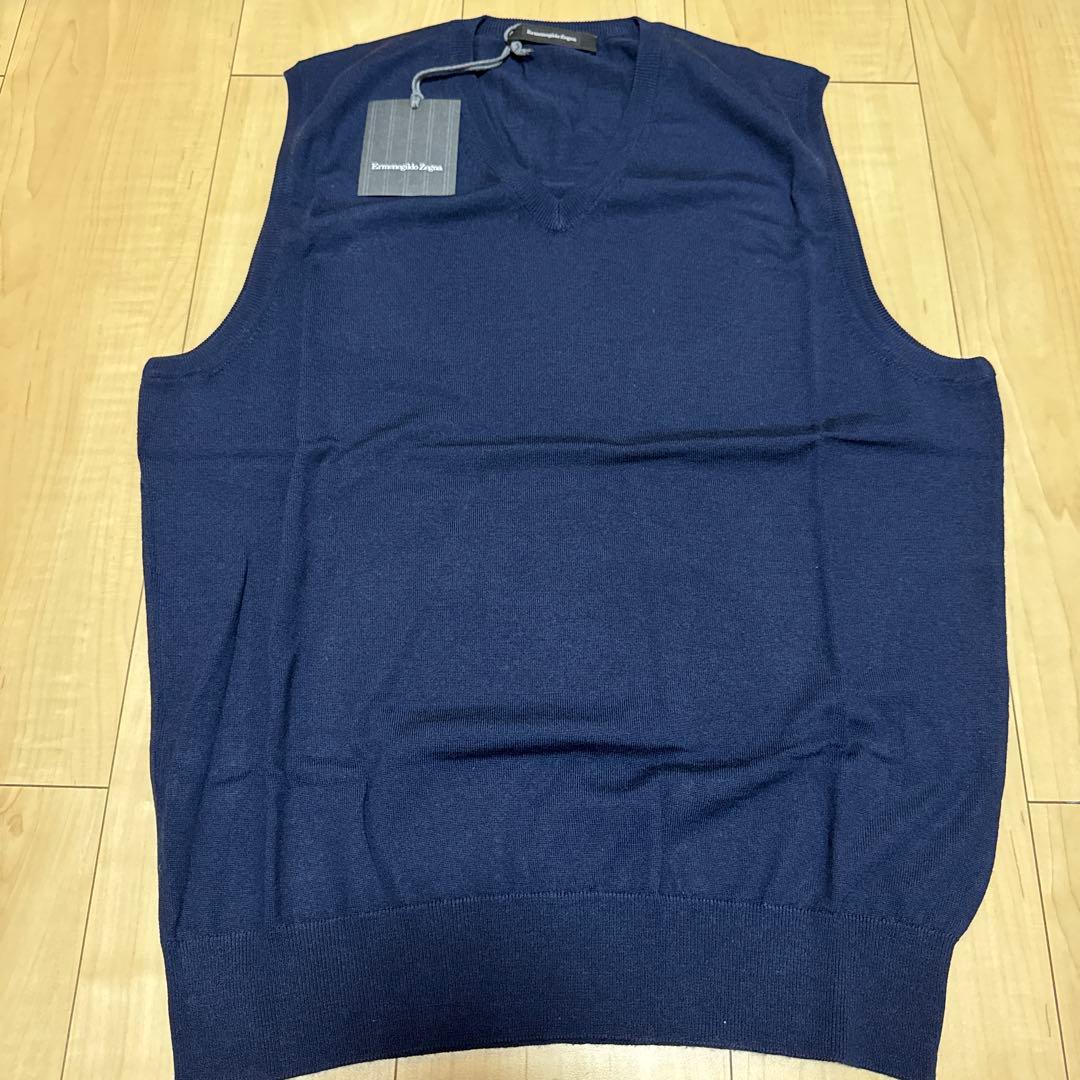 Ermenegildo Zegna ネイビーニットベスト 46サイズ　新品未使用