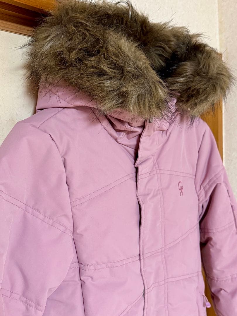 【美品】イスビョン ISBJORN SWEDEN ファー付 スキーウェア 上下