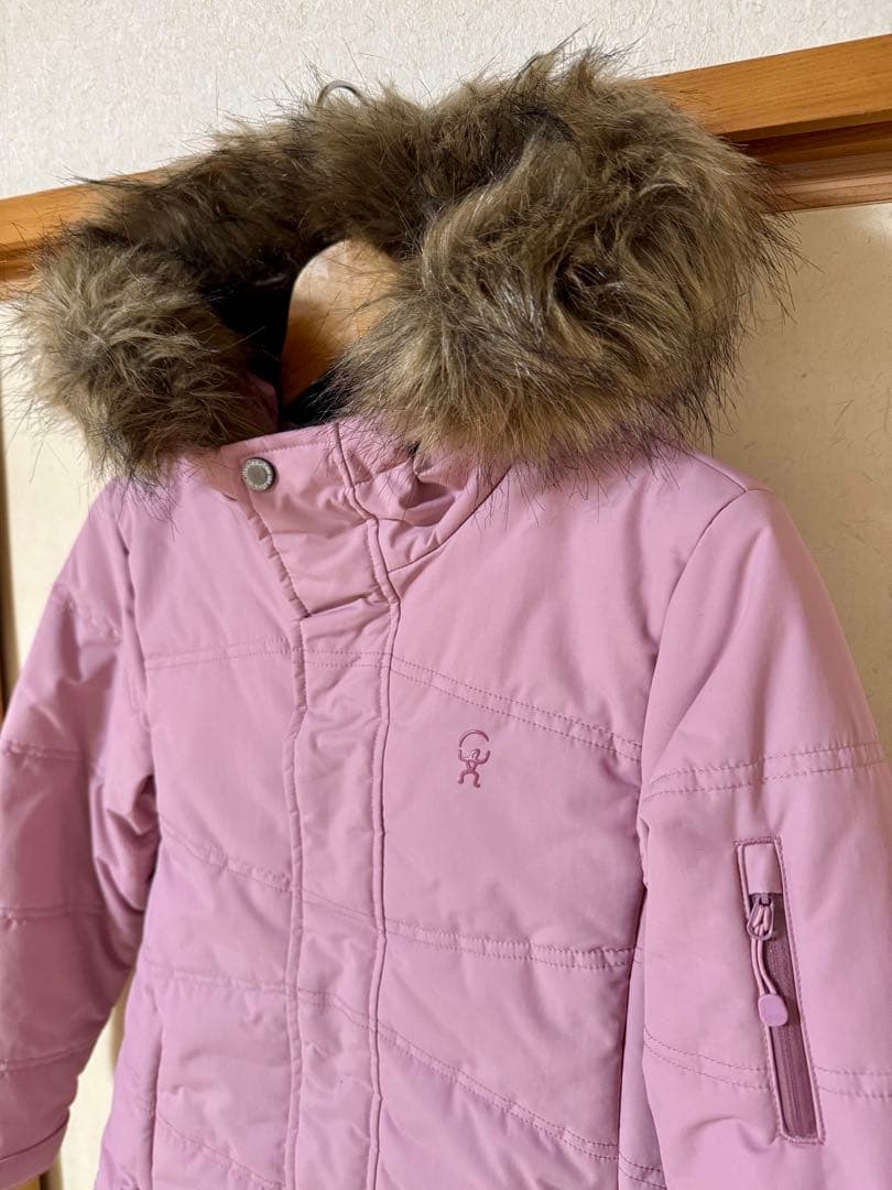 【美品】イスビョン ISBJORN SWEDEN ファー付 スキーウェア 上下