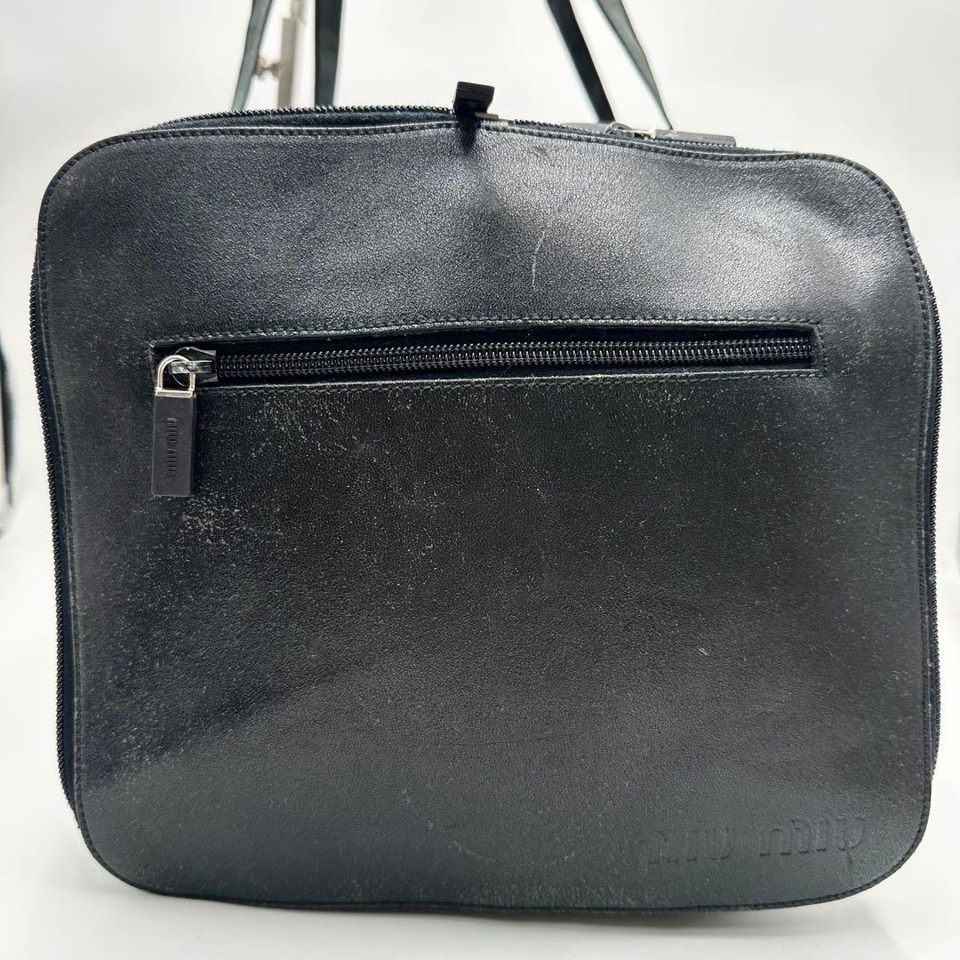 バッグ 00s Miu Miu Archive Leather Boston Bag