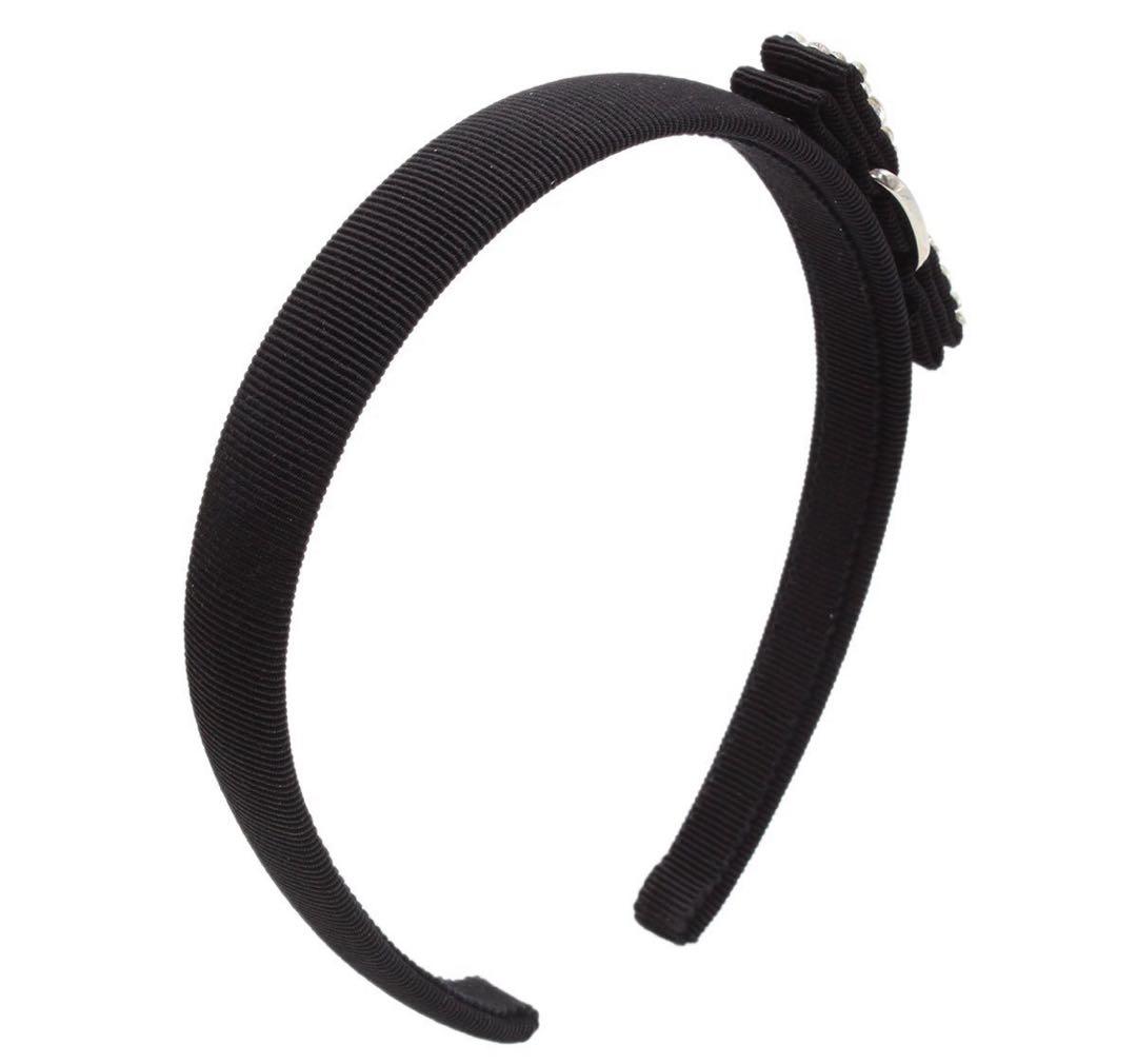 R2538 サルヴァトーレフェラガモ ヴァラ リボン ラインストーンカチューシャ