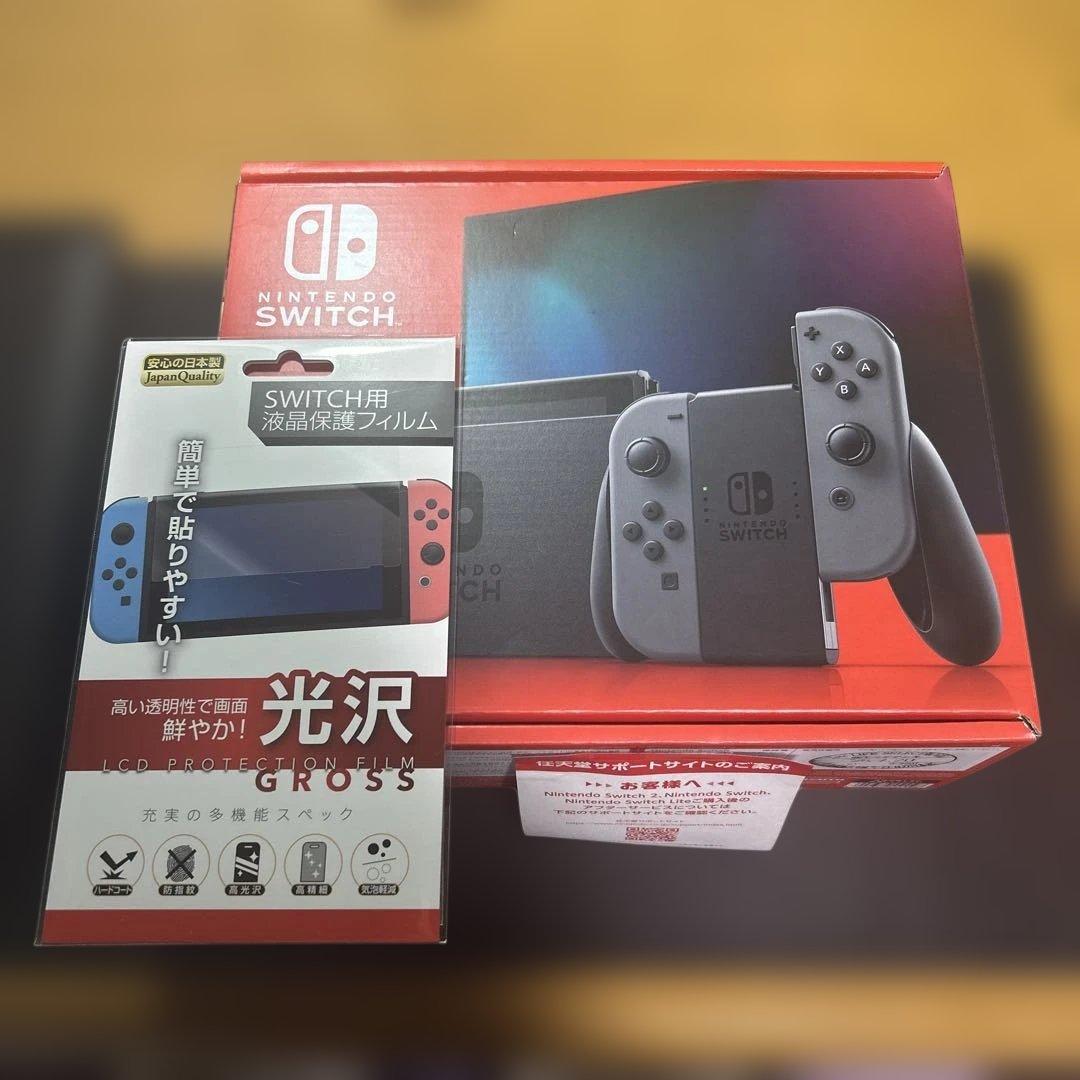 【新品】 Nintendo Switch スイッチ 本体 任天堂　保護フィルム付