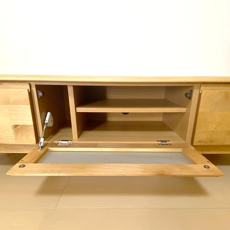 ニトリ テレビ台 ローボードNアルナス 150 天然木 ライトブラウン