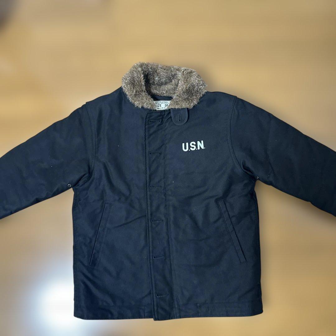 HOUSTON N-1デッキジャケット ネイビー　SIZE:38